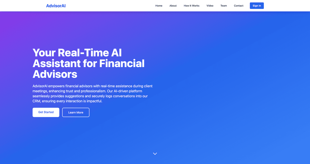 Advisor AI – Real-Time Financial Meeting Assistant