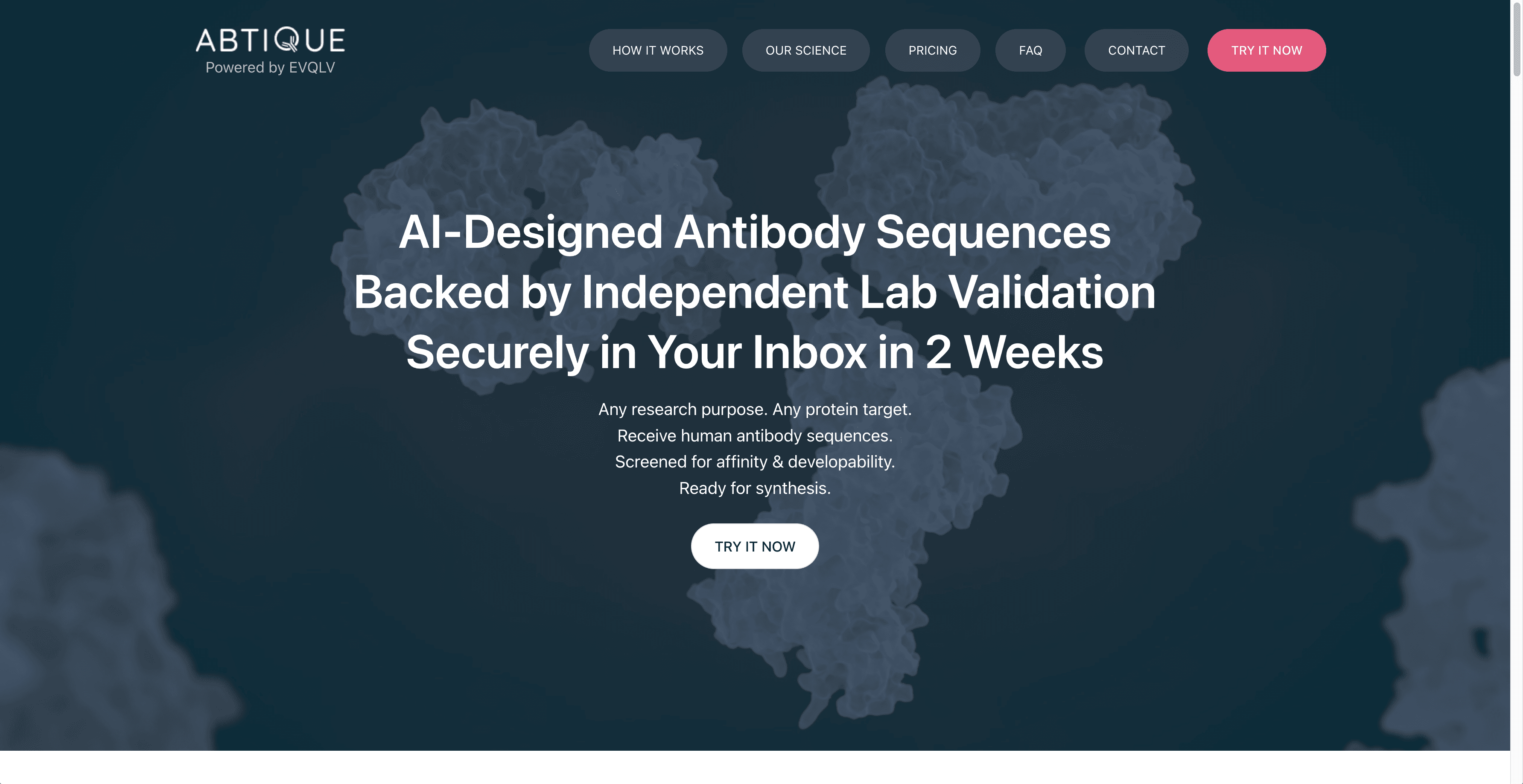 Abtique – AI-Designed Antibody Sequences Platform (EVQLV)