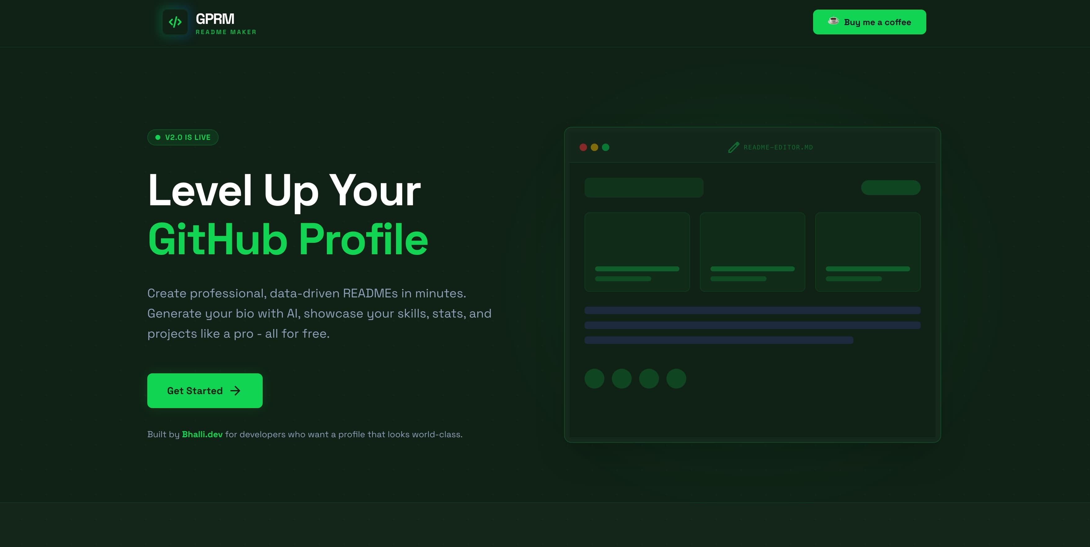 GPRM – GitHub Profile README Architect